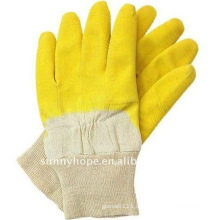 Segeltuch-Köper-Knick-Latex-beschichtete Handschuhe